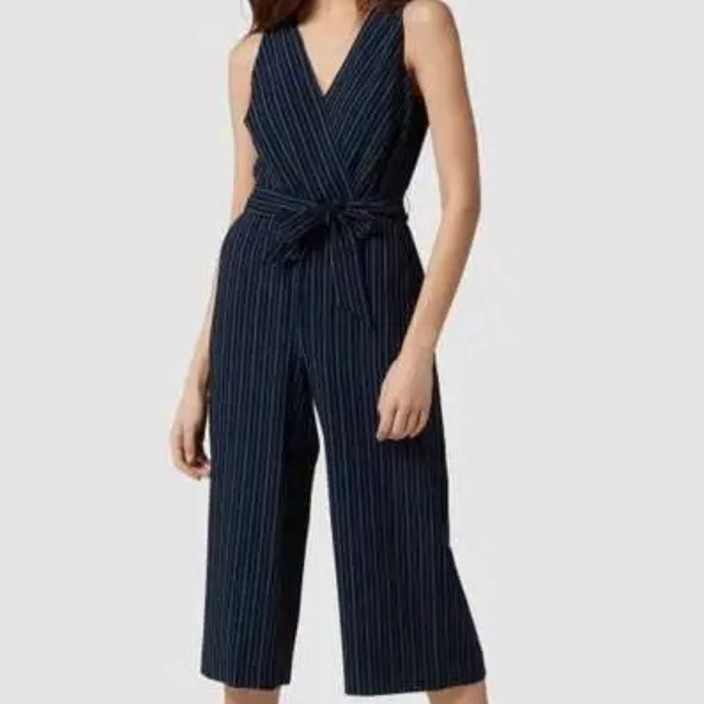 Lauren Ralph Lauren NEW Navy Pinstripe Jumpsuit Sz 12 Sleeveless - Picture 12 of 12